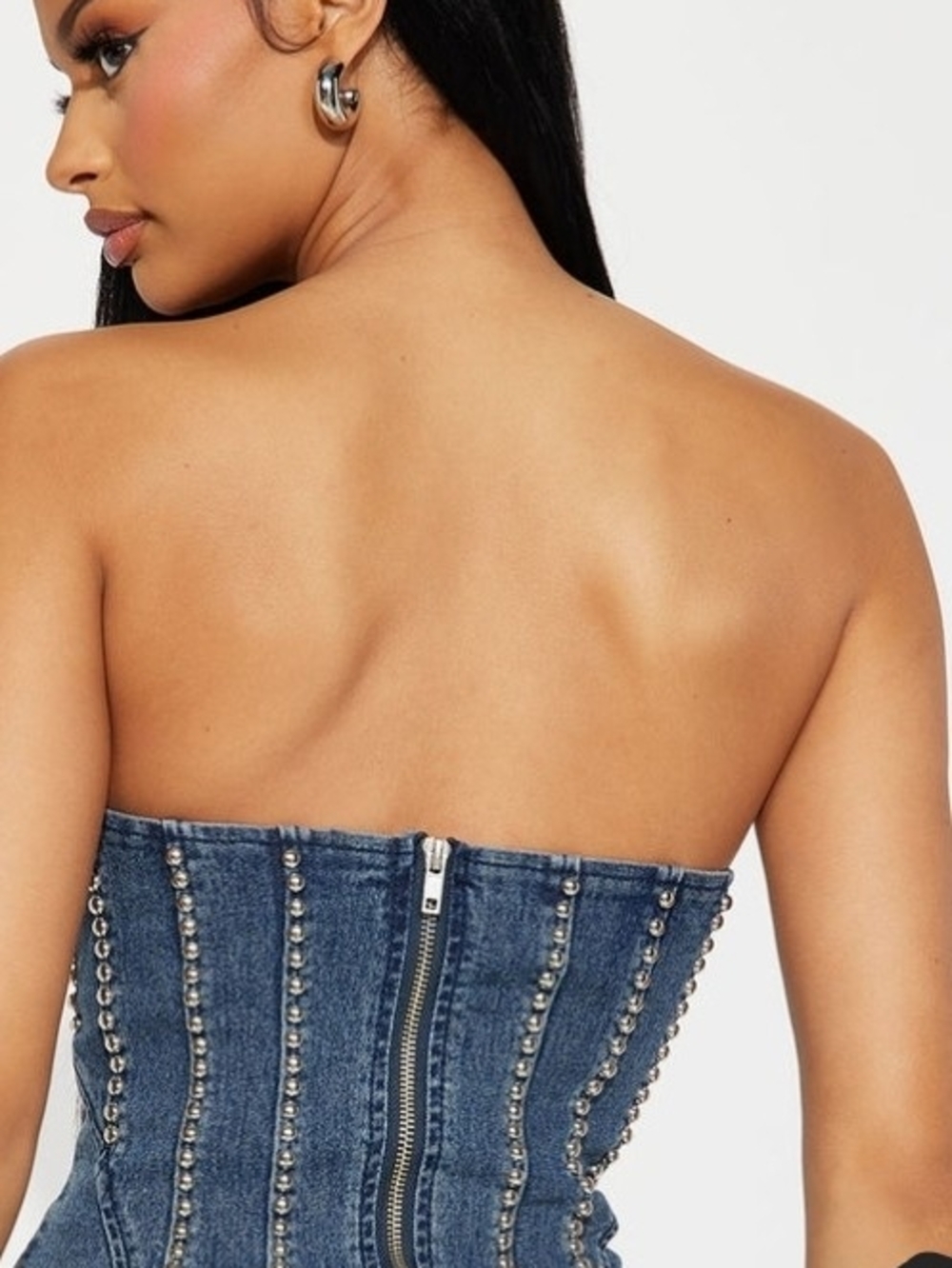 ✨ FASHION NOVA: No Need For Talks Denim Corset Top ✨ - Picture 3 of 3